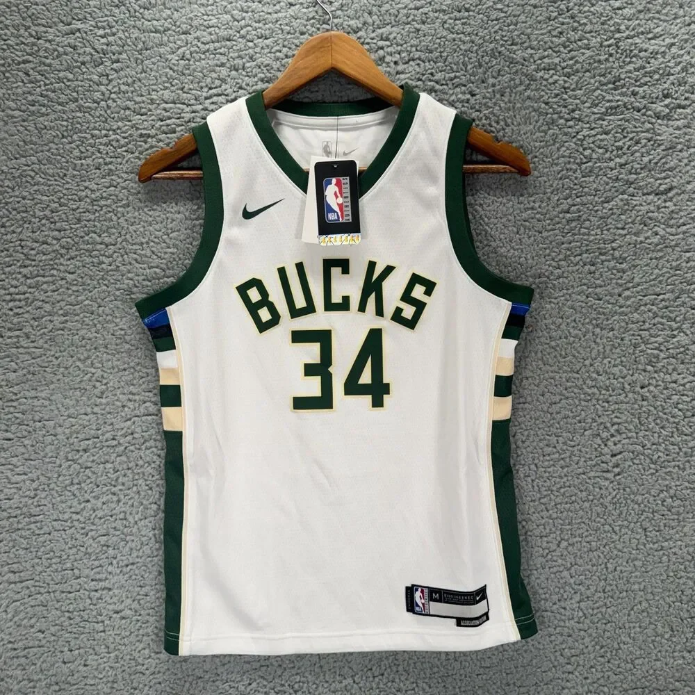 Youth Milwaukee Bucks Giannis Antetokounmpo Nike Swingman Jersey Size M 10/12